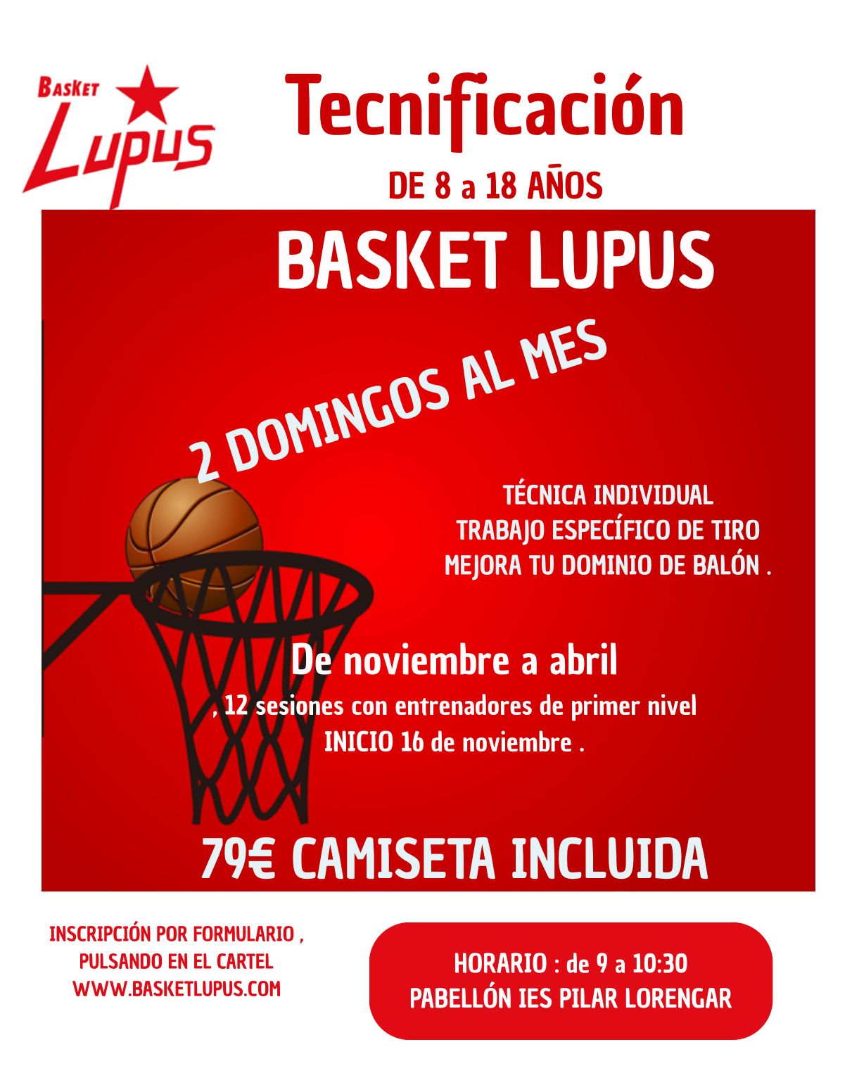 Tecnificación Basket Lupus
